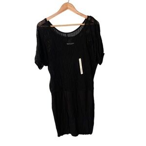 NWT Anthropologie Bailey/44 Black Cap Sleeve Shift Dress